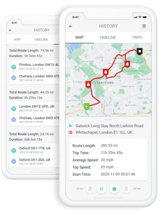 Trip History & Timeline
