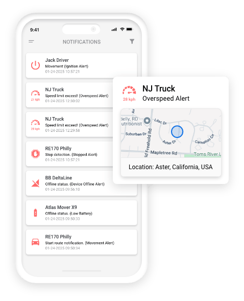 GPS Mobile APP Notifications