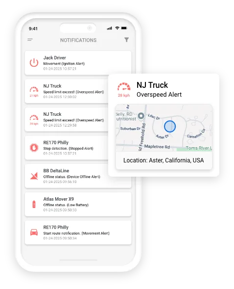 GPS Mobile APP Notifications